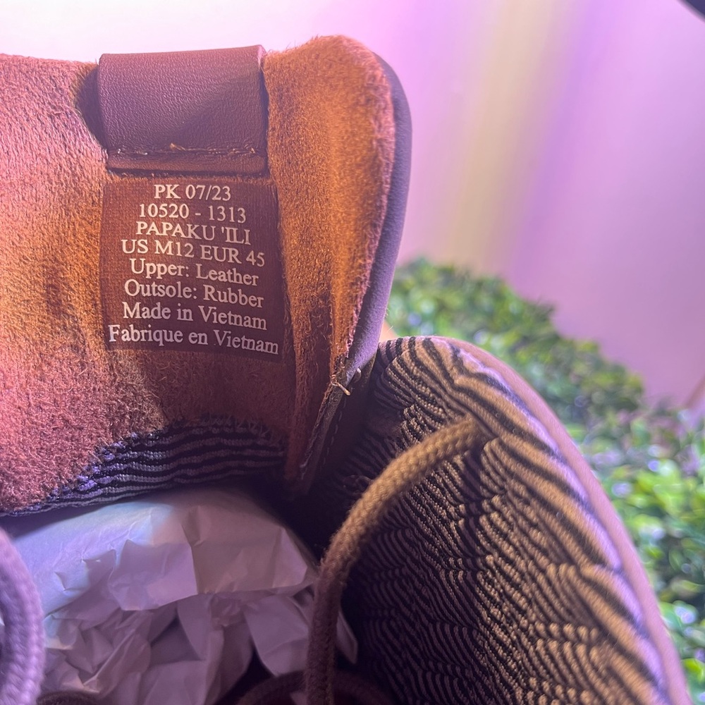 🔥 NEW OLUKAI PAPAKU ILLI CHUKKA BOOT MUSTANG NUBUCK LEATHER WATERPROOF MEN SZ 12 - Picture 9 of 10